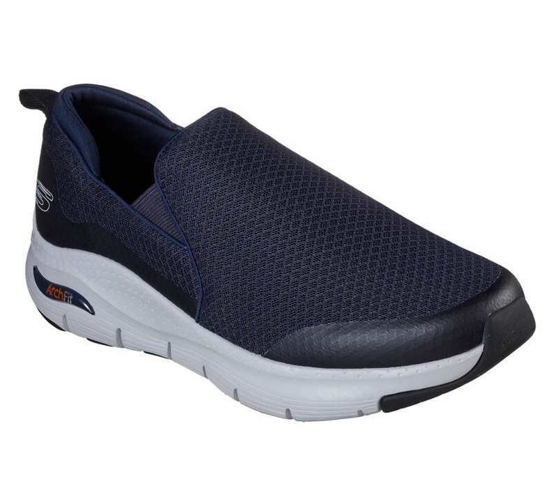 Skechers Herr Marinblå Slip On - Arch Fit - Banlin - Sverige (RHAJO-1049)